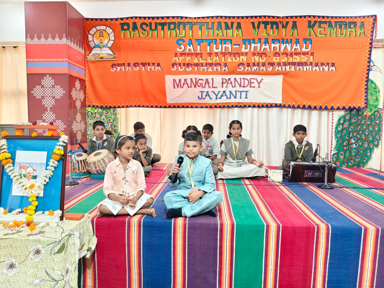 Student Delivers Inspiring Speech on Mangal Pandey Jayanti at RVK - Sattur