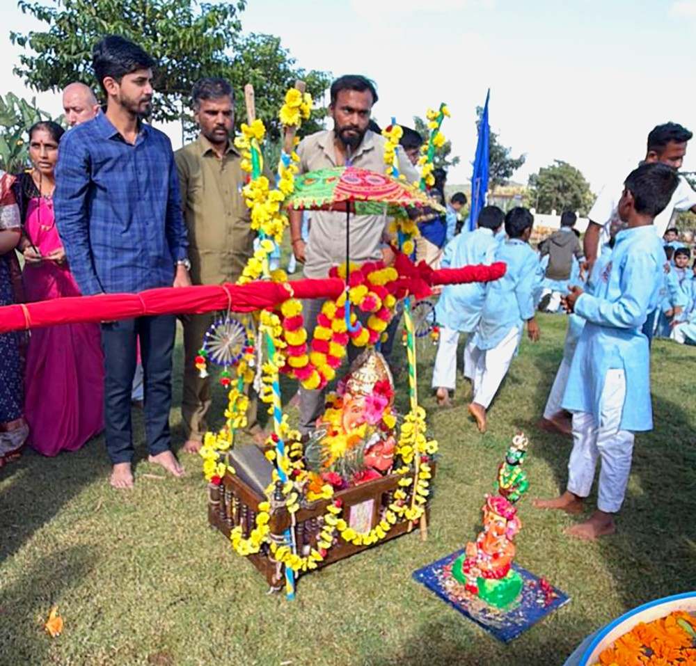 Devotion and Cultural Enthusiasm Mark Ganapati Festival Celebrations at RVK - Sattur (4)